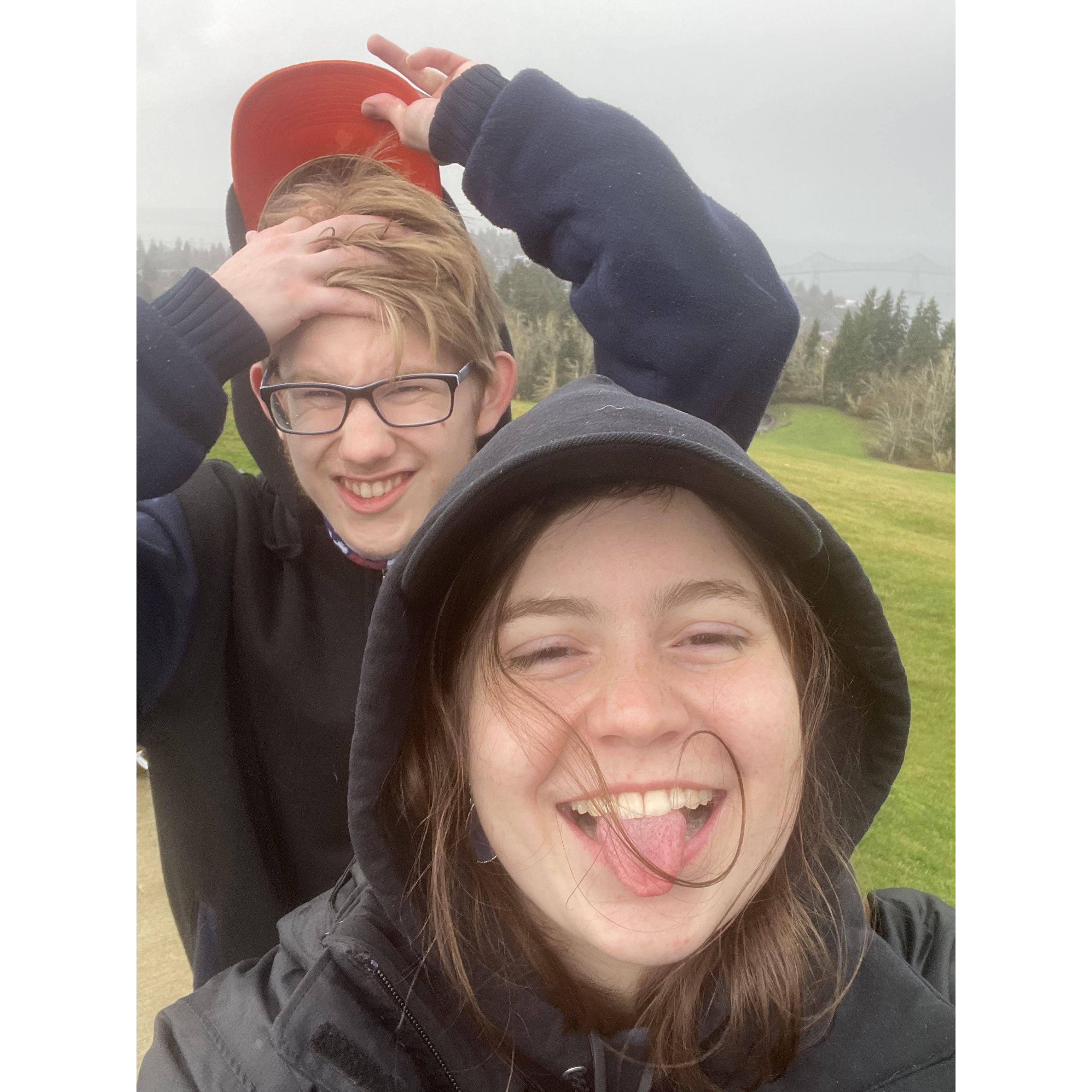 We still had fun with the wind and rain!