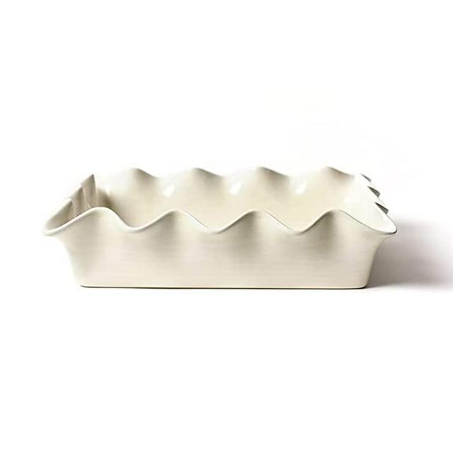 Coton Colors Signature White Ruffle 13in Casserole Dish