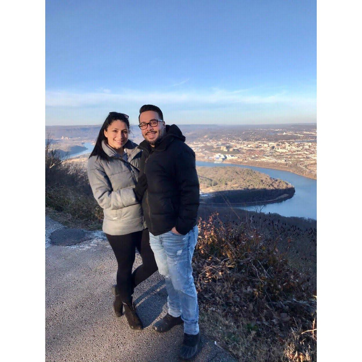 Top of the mountains overlooking Chattanooga Tennessee trip 2020