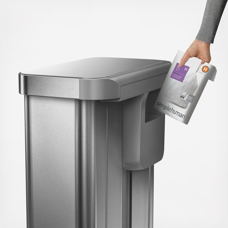simplehuman, Dual Compartment Stainless Steel Step Recycler with