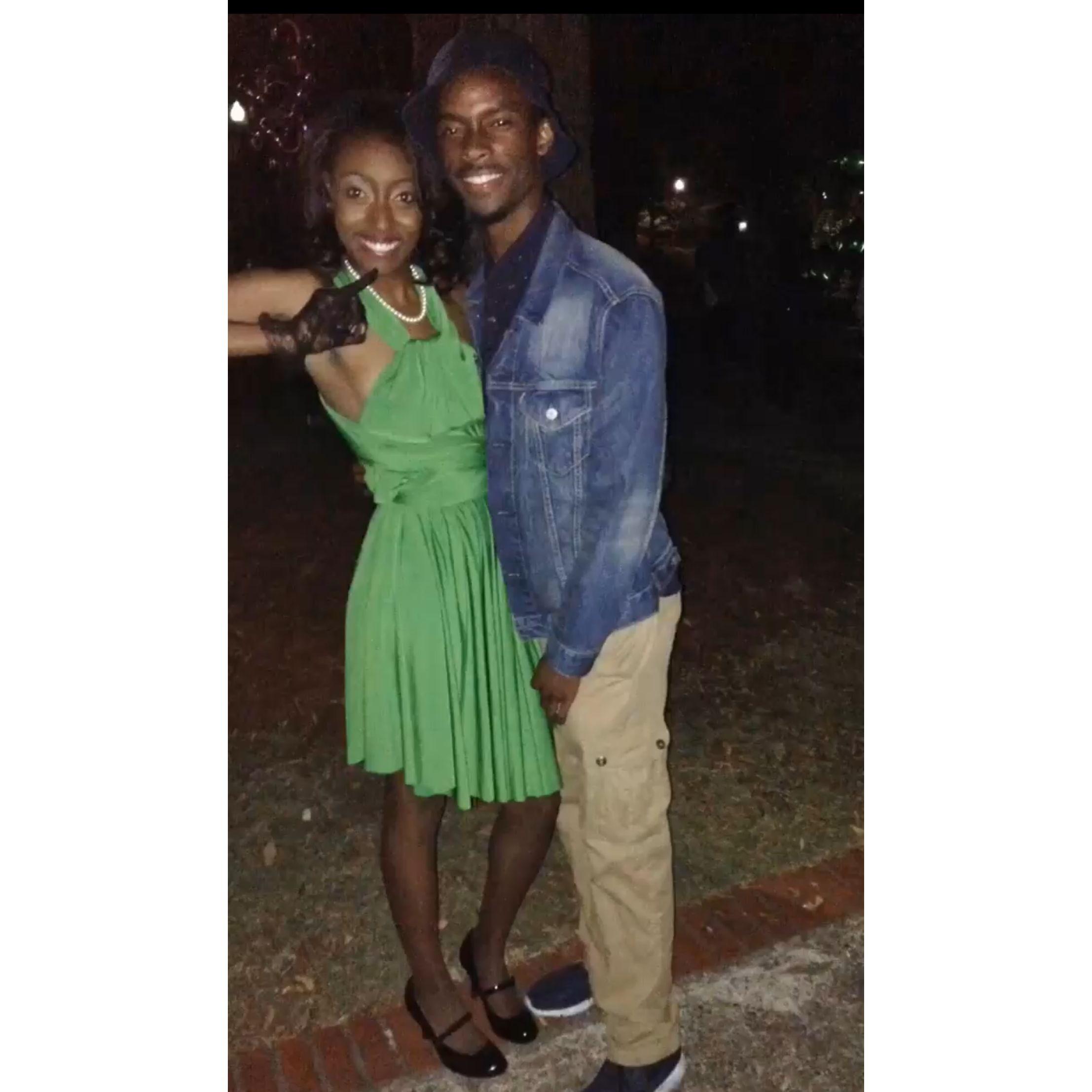 Elizabeth Crosses Alpha Kappa Alpha Sorority, Inc. with support from her "friend" (Tuskegee University) - 2014