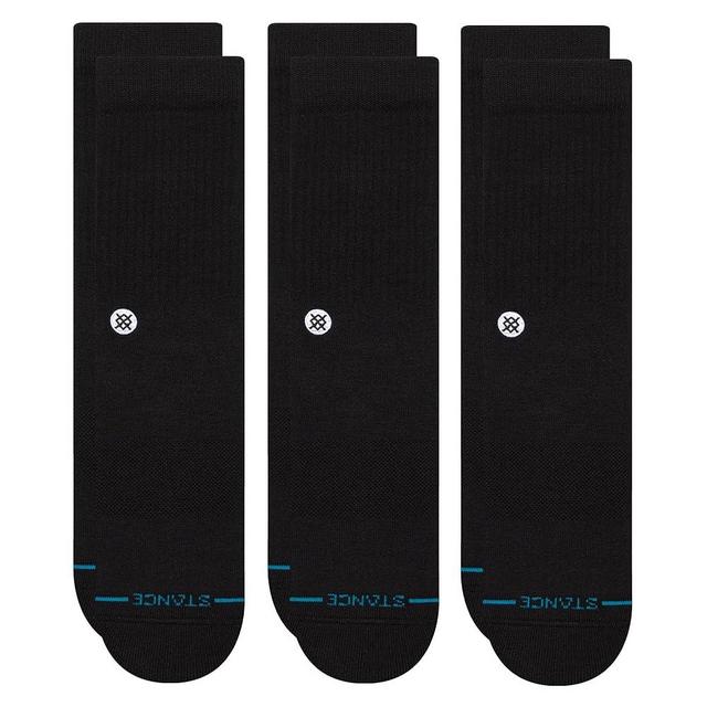 Stance Icon Classic Casual Crew Socks 3-Pack, Cotton Blend and Cushioning Arch Support
