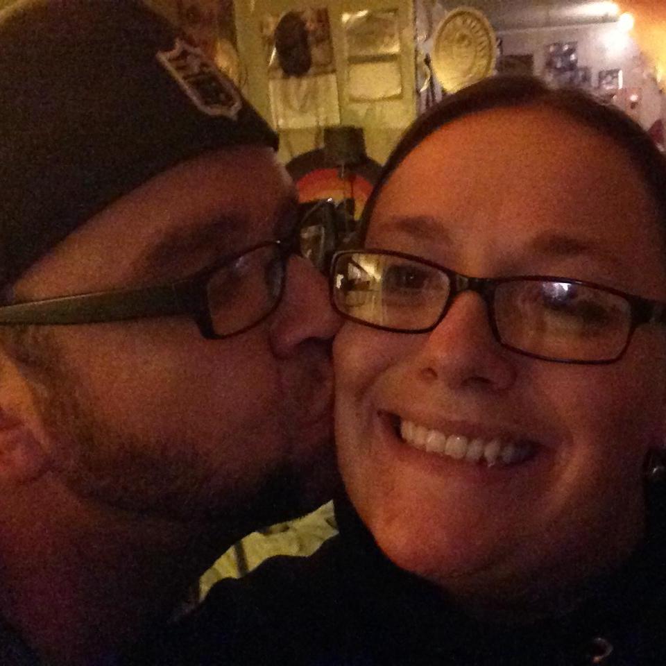 Getting a little sugar from my sweetie!
