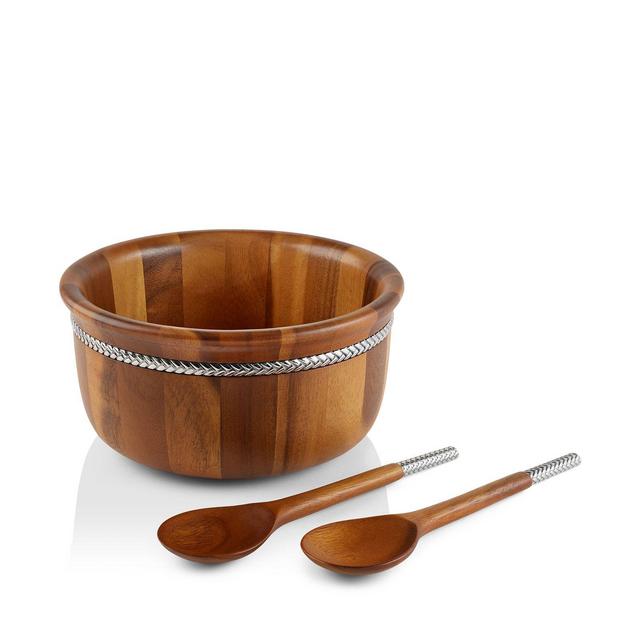Nambé Braid Salad Bowl & Server Set
