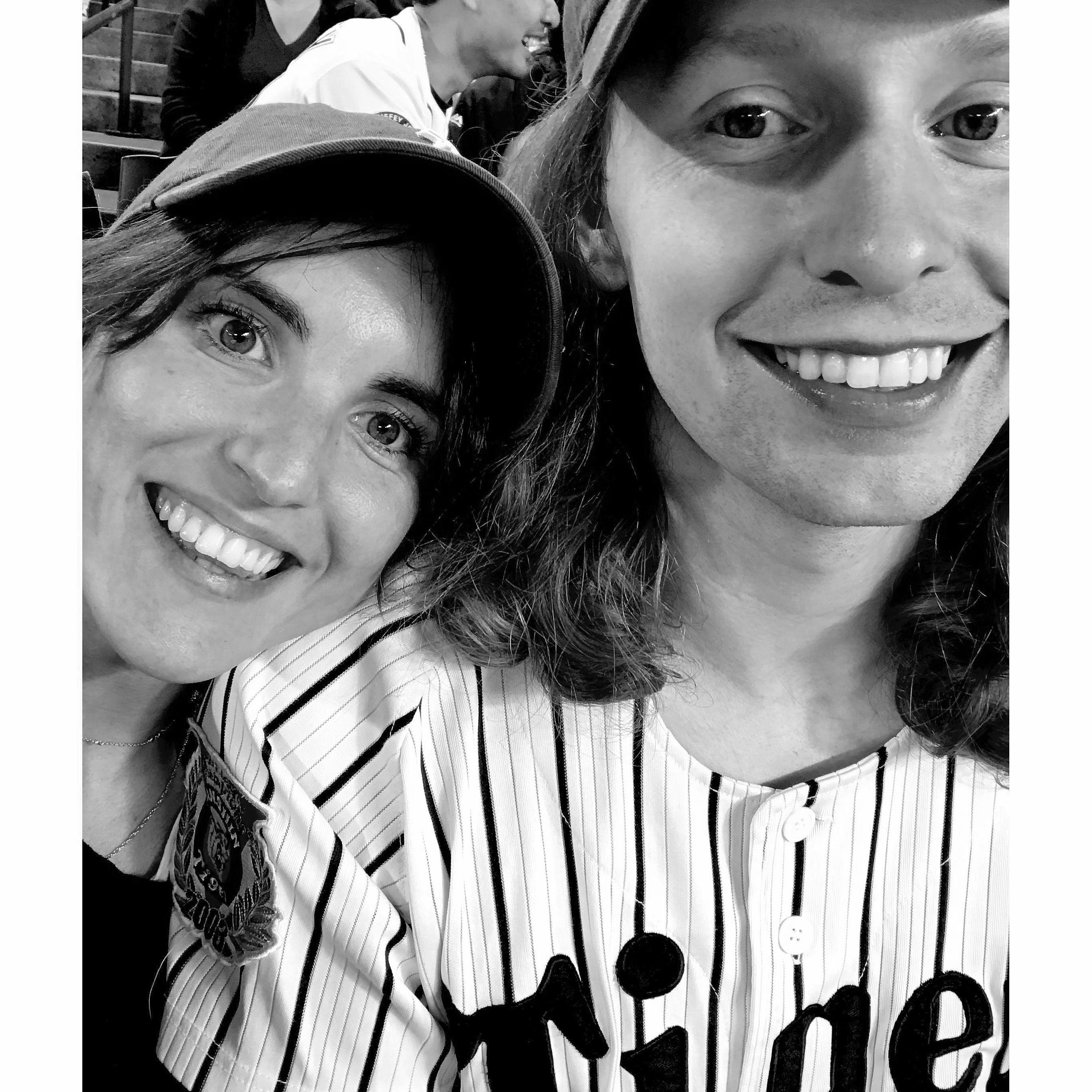 Cheering on the A's