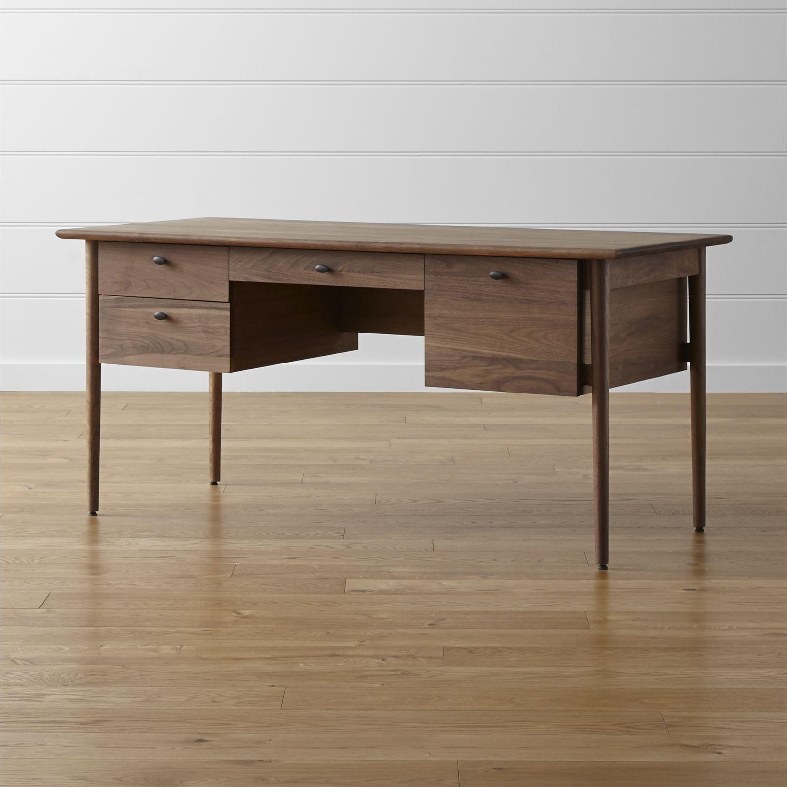 Crate and Barrel Kendall Walnut Desk Zola