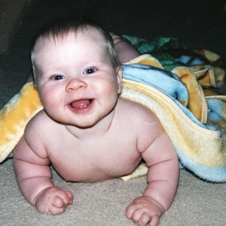 Groom as a baby