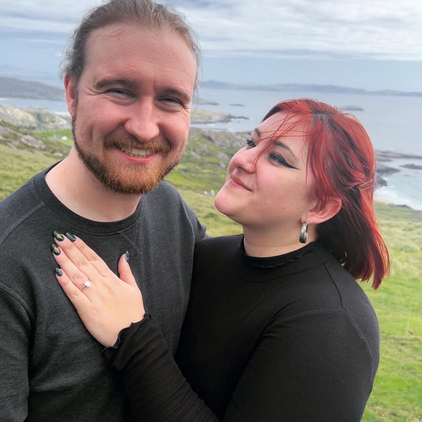 Engaged in the Ring of Kerry in Ireland