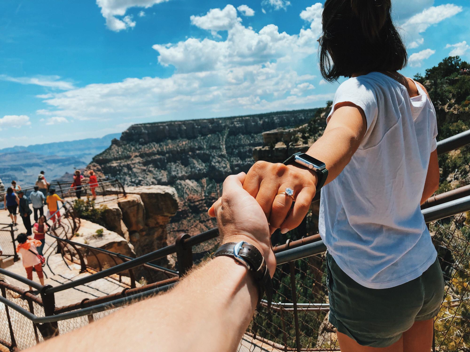 Seeing the Grand Canyon for the first time together