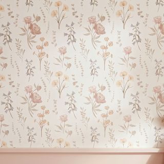 Violet Wildflower Nursery Wallpaper