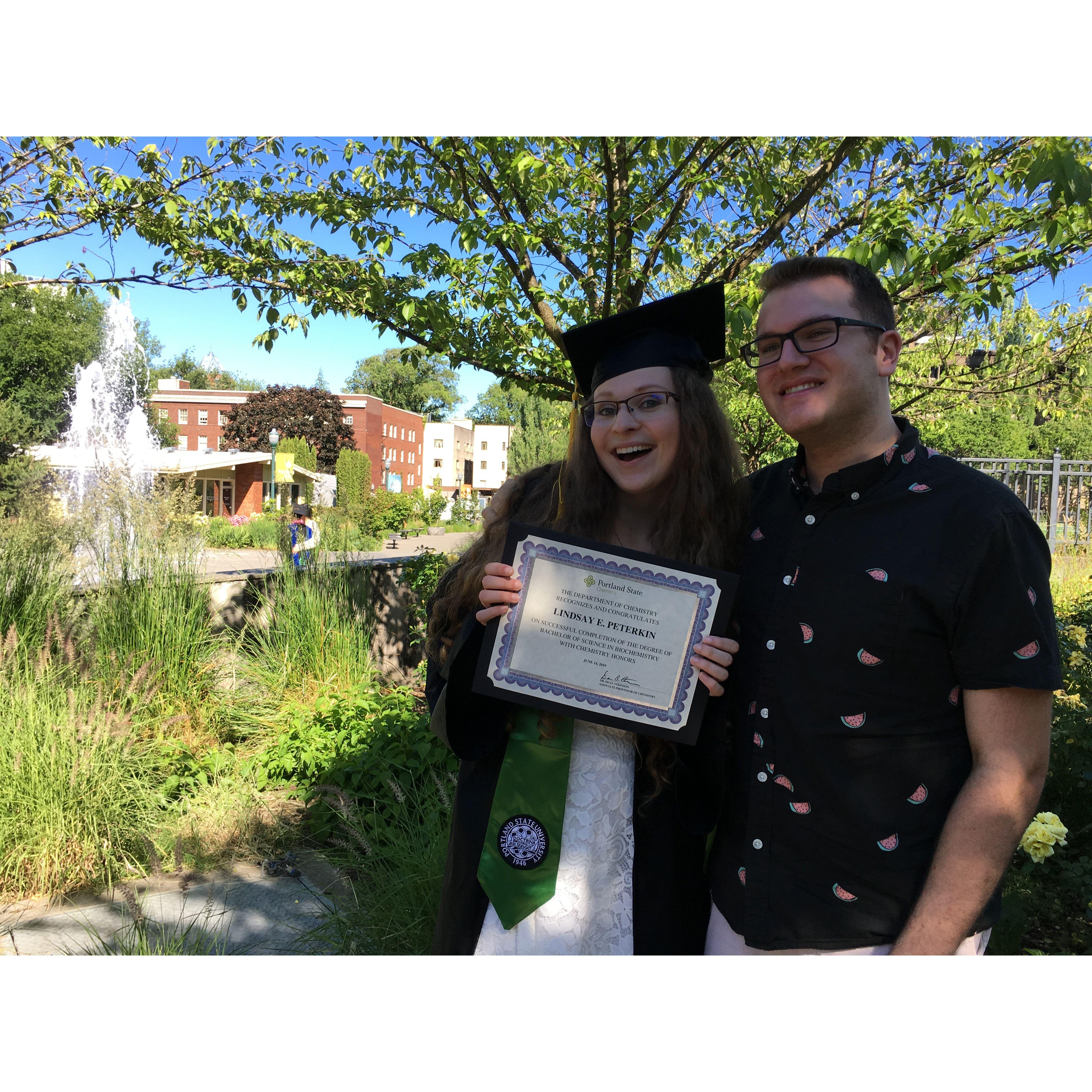 June 14th, 2019: Lindsay's undergrad graduation