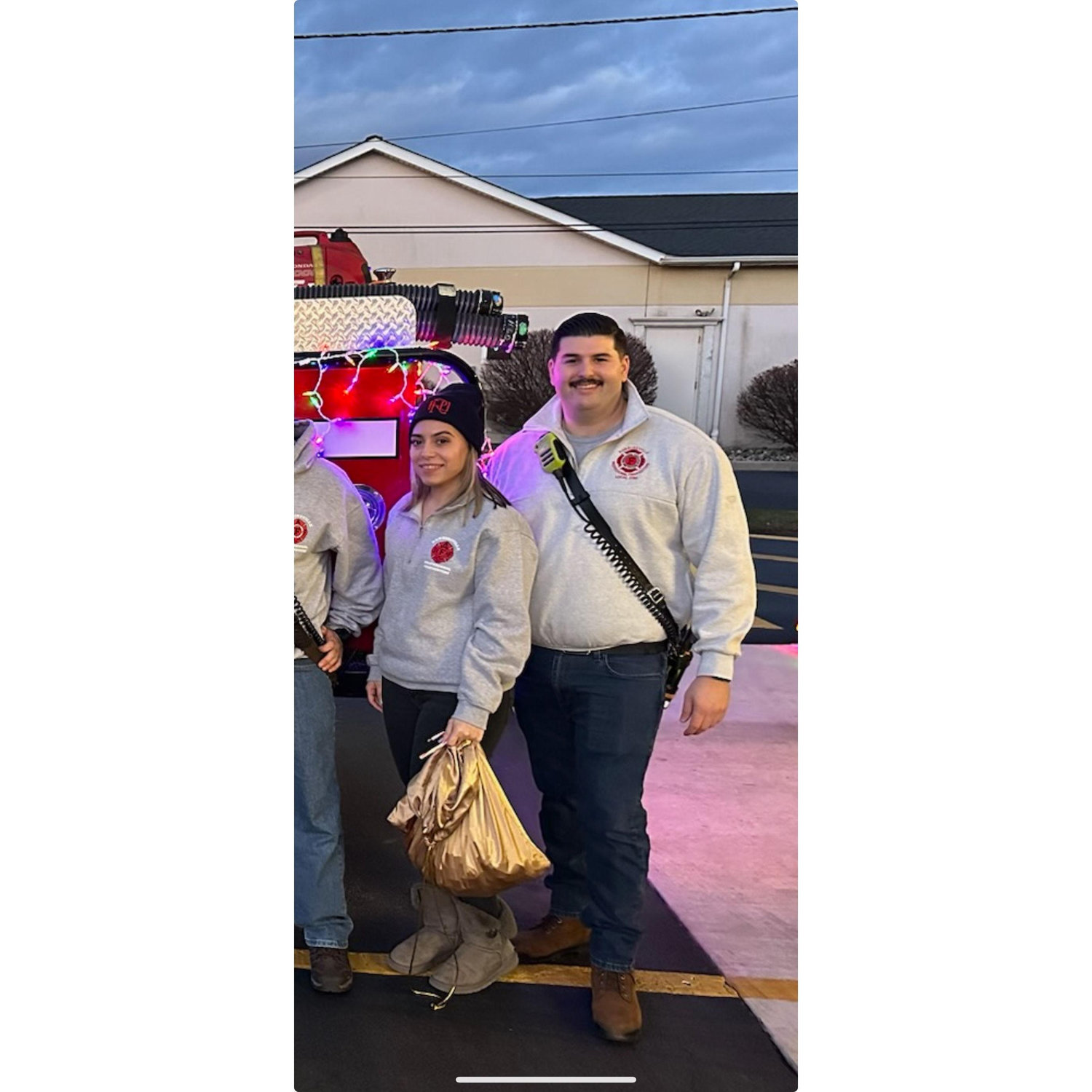 Sometimes Britt gets to spend time being a firefighter giving back too!
