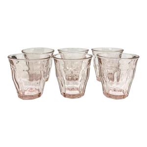 Traditional Light Pink Bistro Handblown Glasses - Set of 6