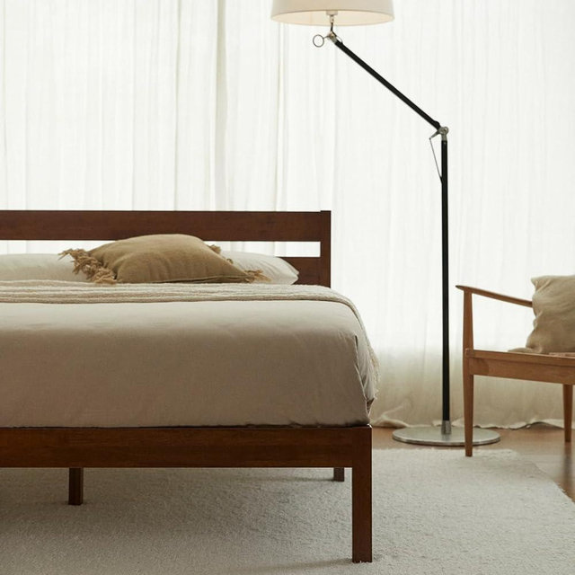 LIFEMENT Classic Wood Platform Bed Frame with Headboard, Essential, Noise Free, Under Bed Storage, No Box Spring Needed, Easy Assembly (Cherry, Queen (U.S. Standard))