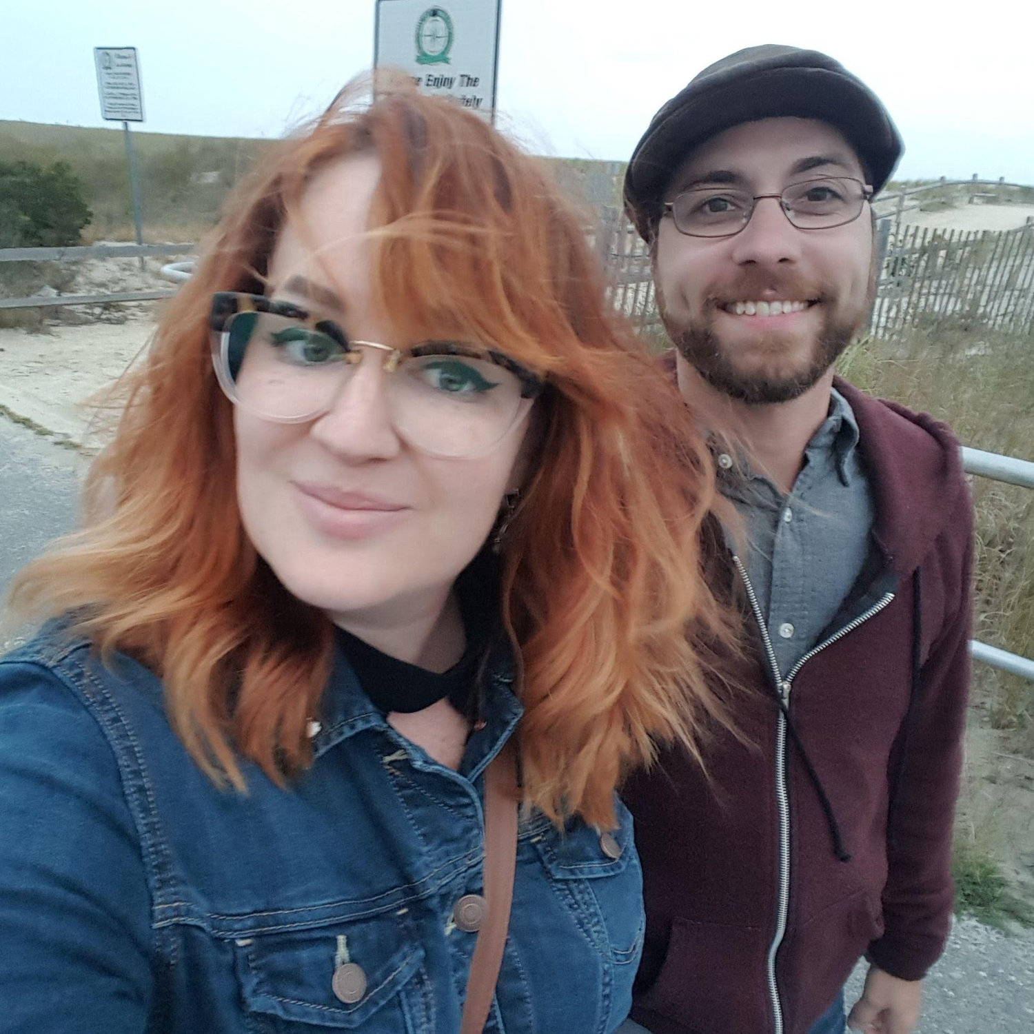 Our first anniversary at the beach.