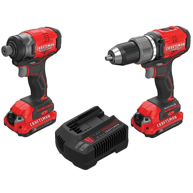 CRAFTSMAN RP+ Brushless Combo Kit with Cordless Drill, Impact Driver, 2 Batteries and Charger, 2- Tool Kit (CMCK211C2)