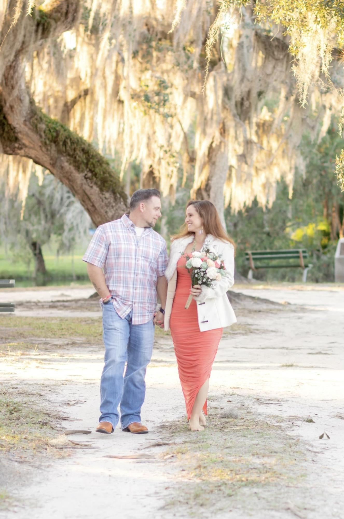 Our engagement photos at White City Park Fort Pierce