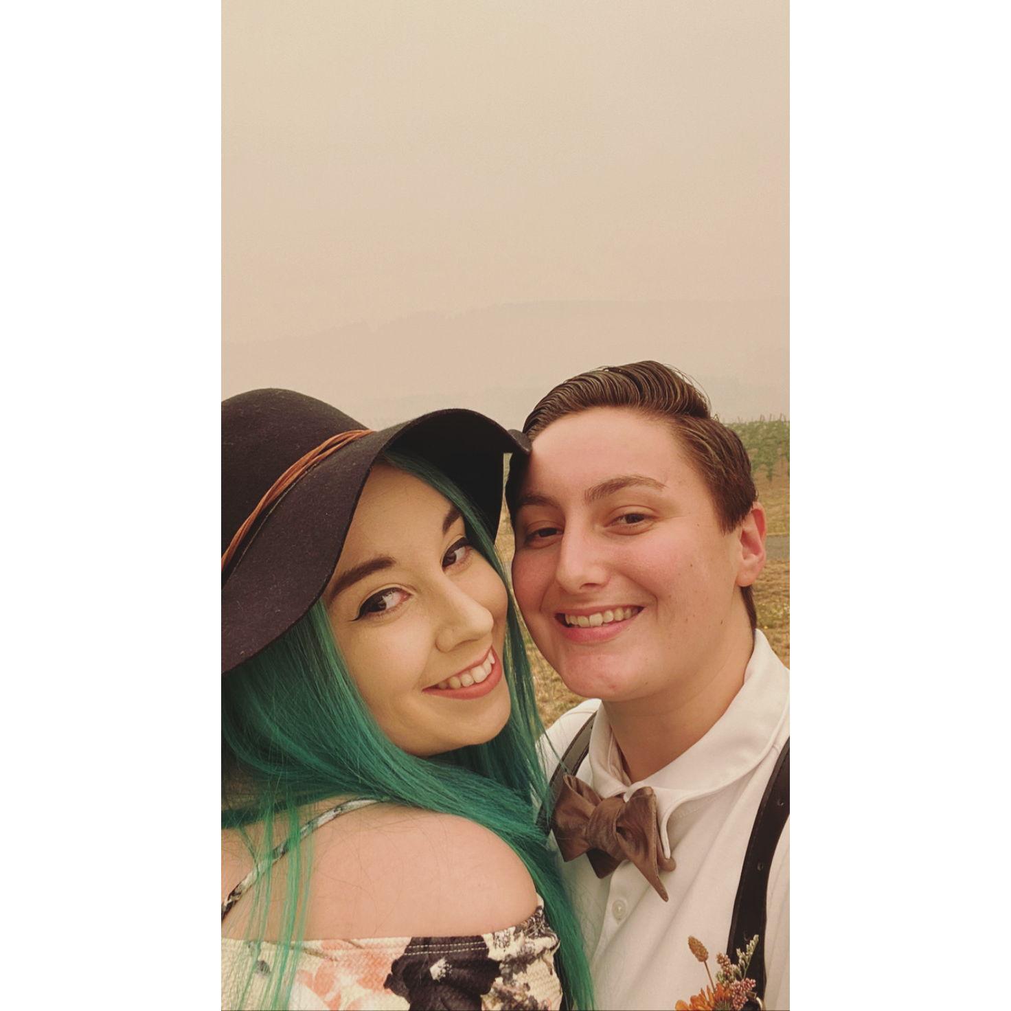 Celebrating Sameron at their wedding!