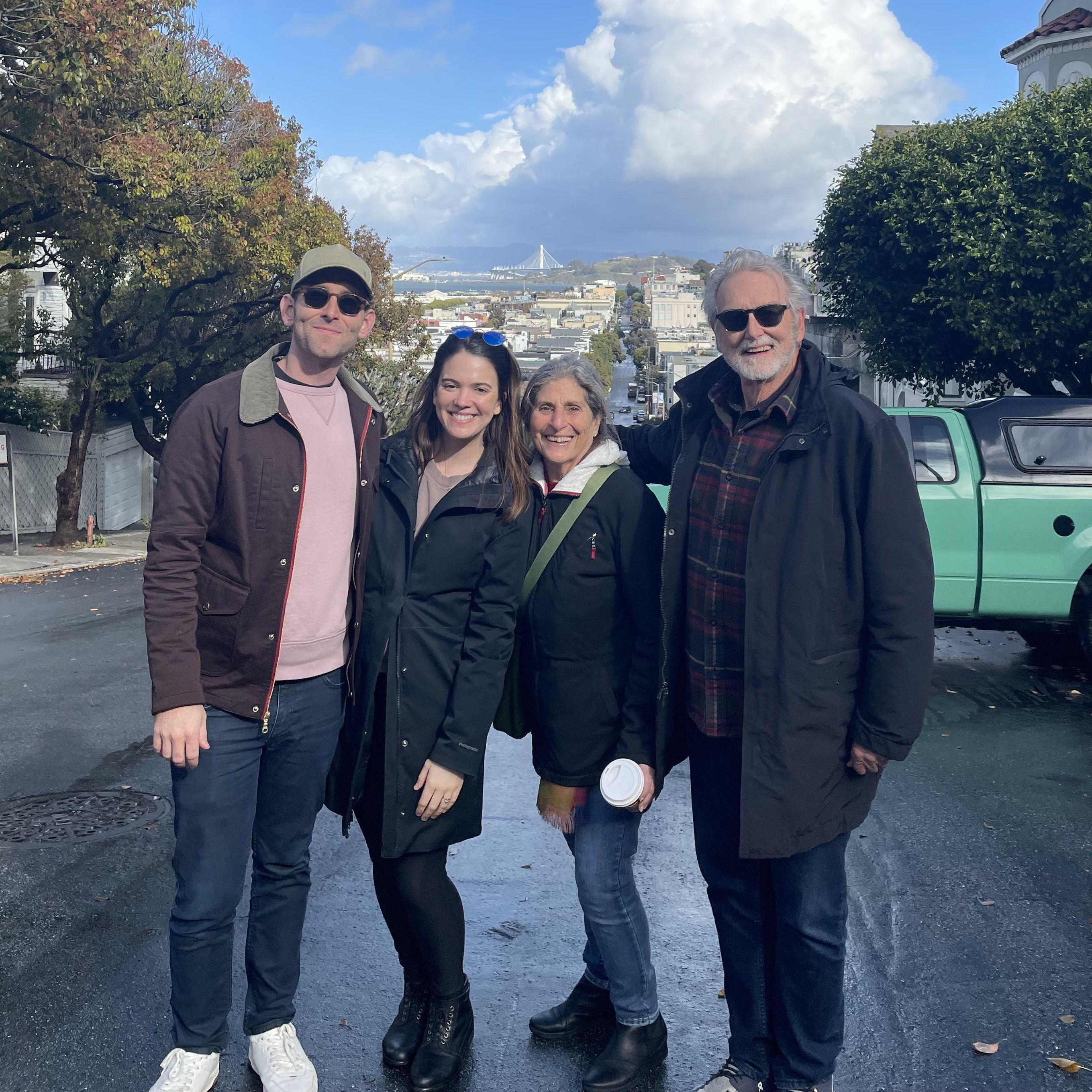 San Francisco with Gabe's parents Feb 2023