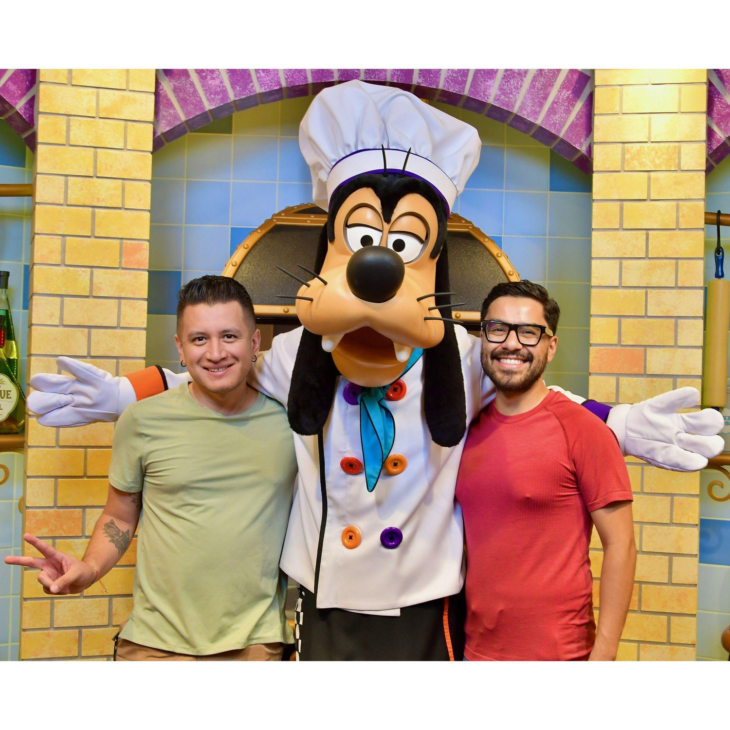 Our first trip to Disney together started with breakfast at Goofy's Kitchen
