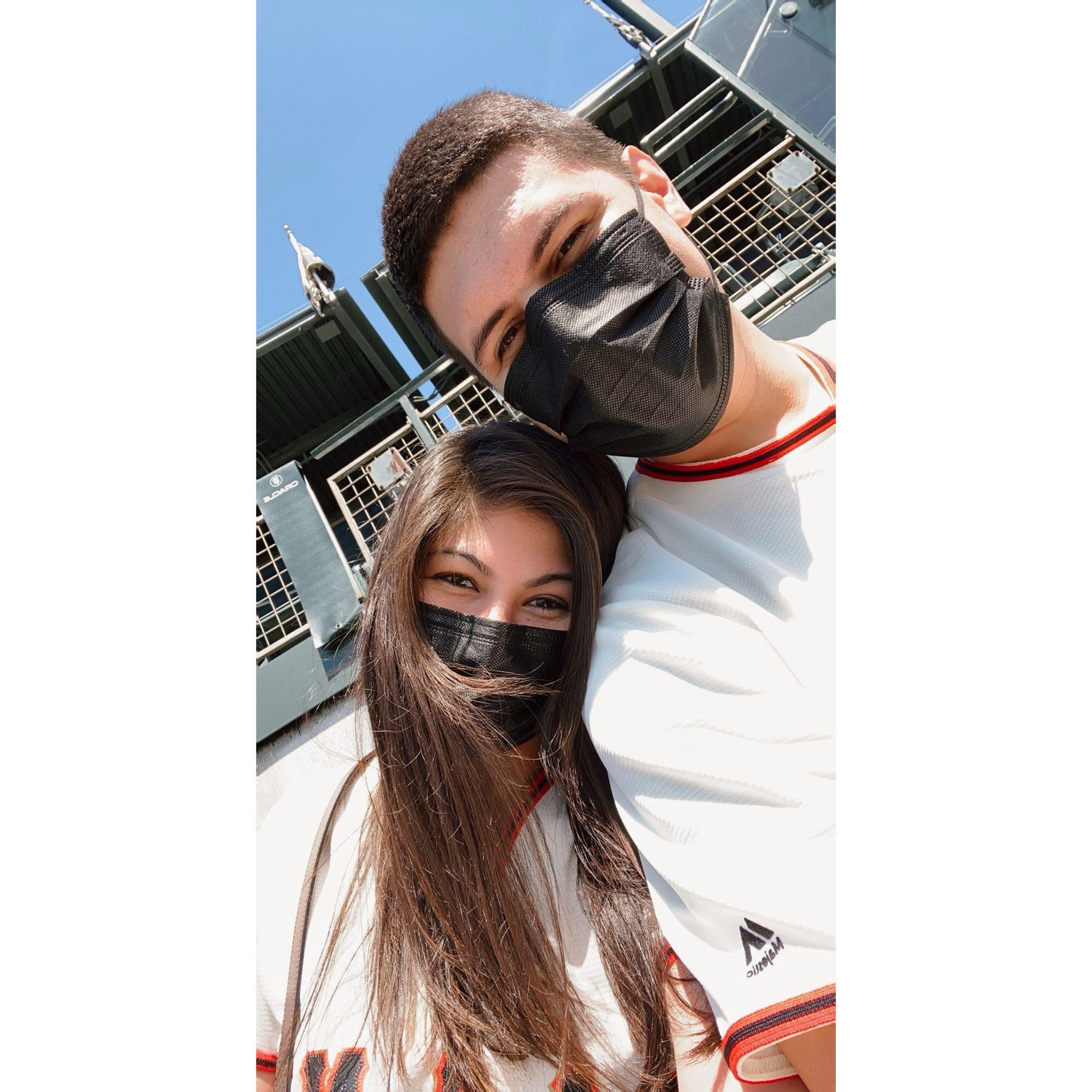 I pulled him to the better Bay Area baseball team. Sorry, Jenn & Daniel.