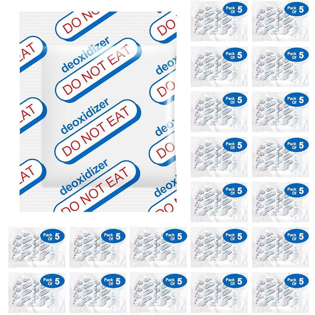 500cc Oxygen Absorbers for Food Storage - 100 Count (20x Packs of 5) - for Long Term Food Storage & Survival, Mylar Bags, Canning, Harvest Right Freeze Dryer, Dehydrated, and Preserved Foods