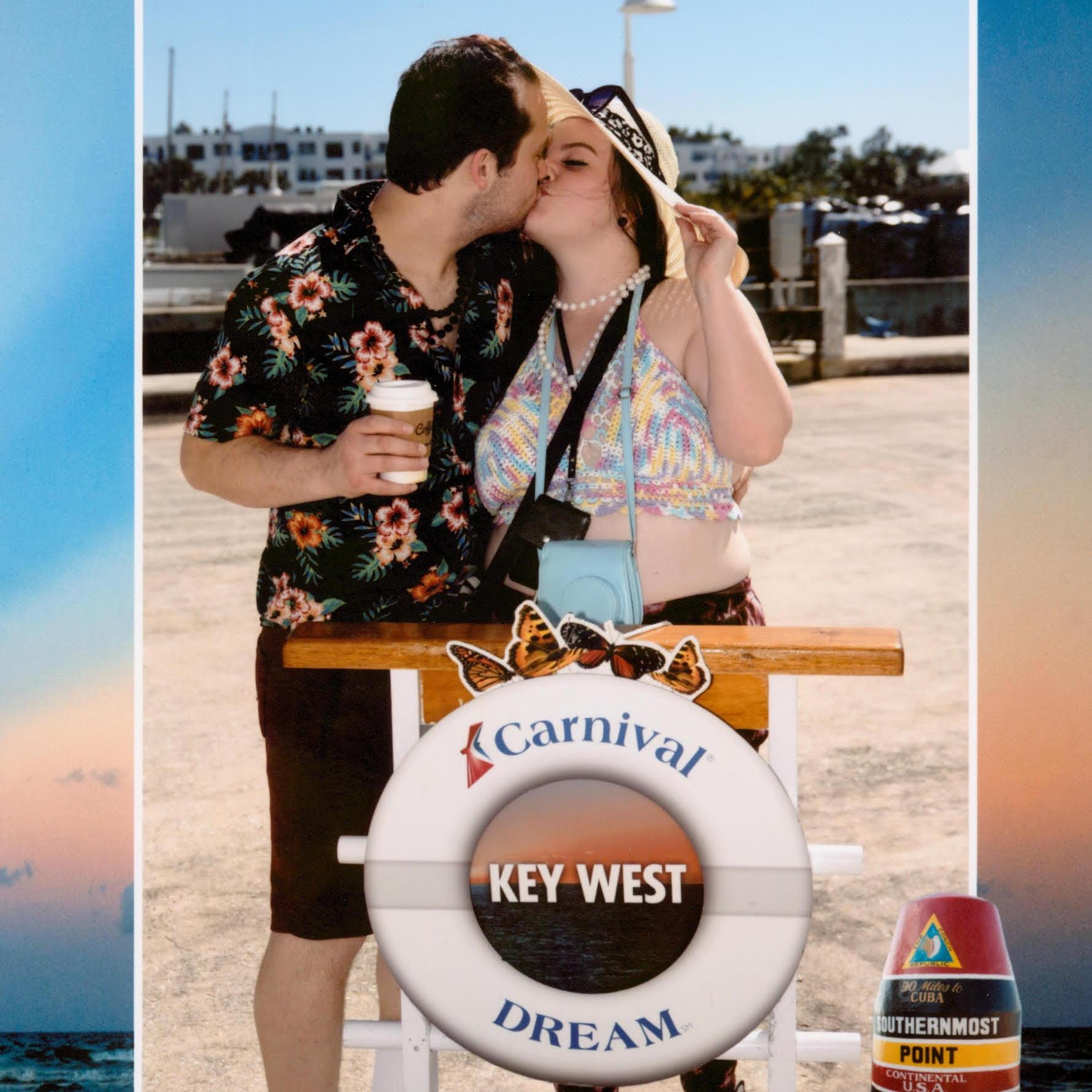 The day we got engaged, Zak proposed on the Carnival Dream while we were docked in Key West Florida because he said it was the "Key to the Dream"!