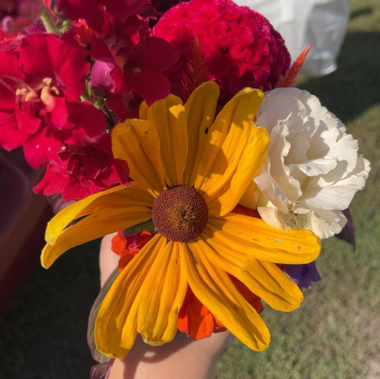 Our 'you-pick' bouquet from our date to Wilson's Orchard & Farm in Iowa City