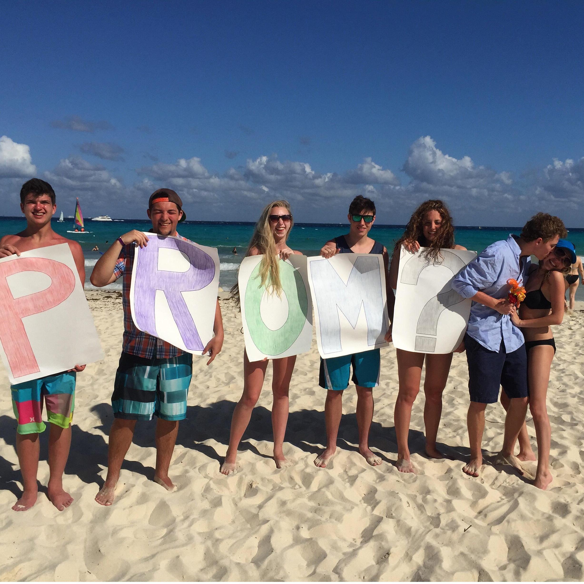 Senior spring break meets promposal