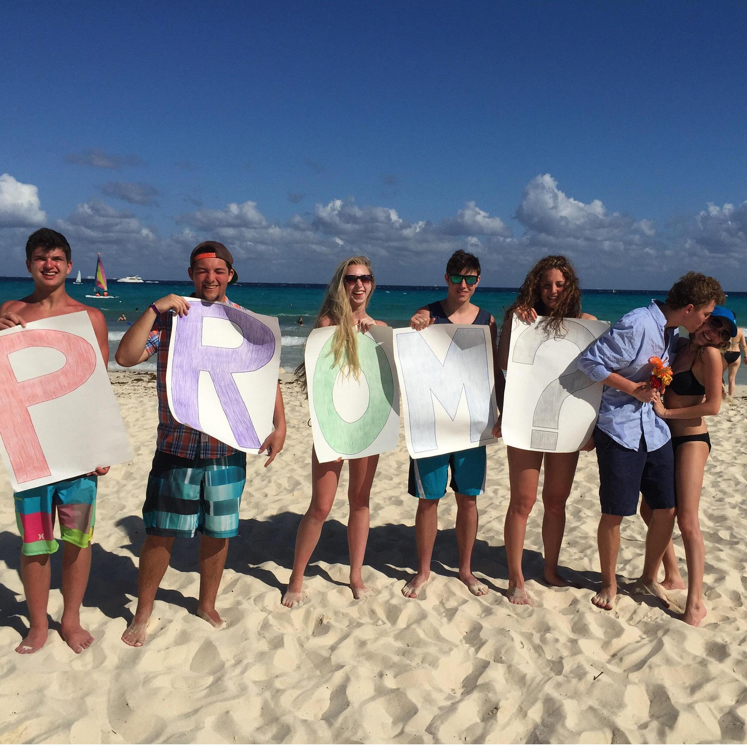 Senior spring break meets promposal