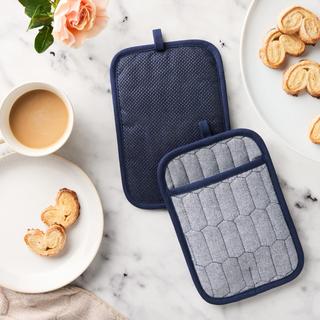 Honeycomb Chambray Pot Holder, Set of 2