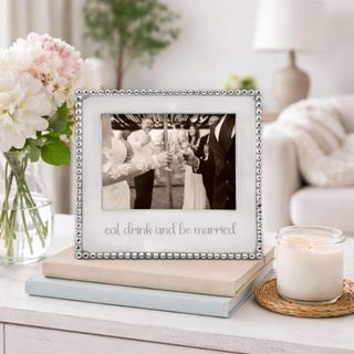 Eat, Drink & be Married Beaded 5x7 Frame