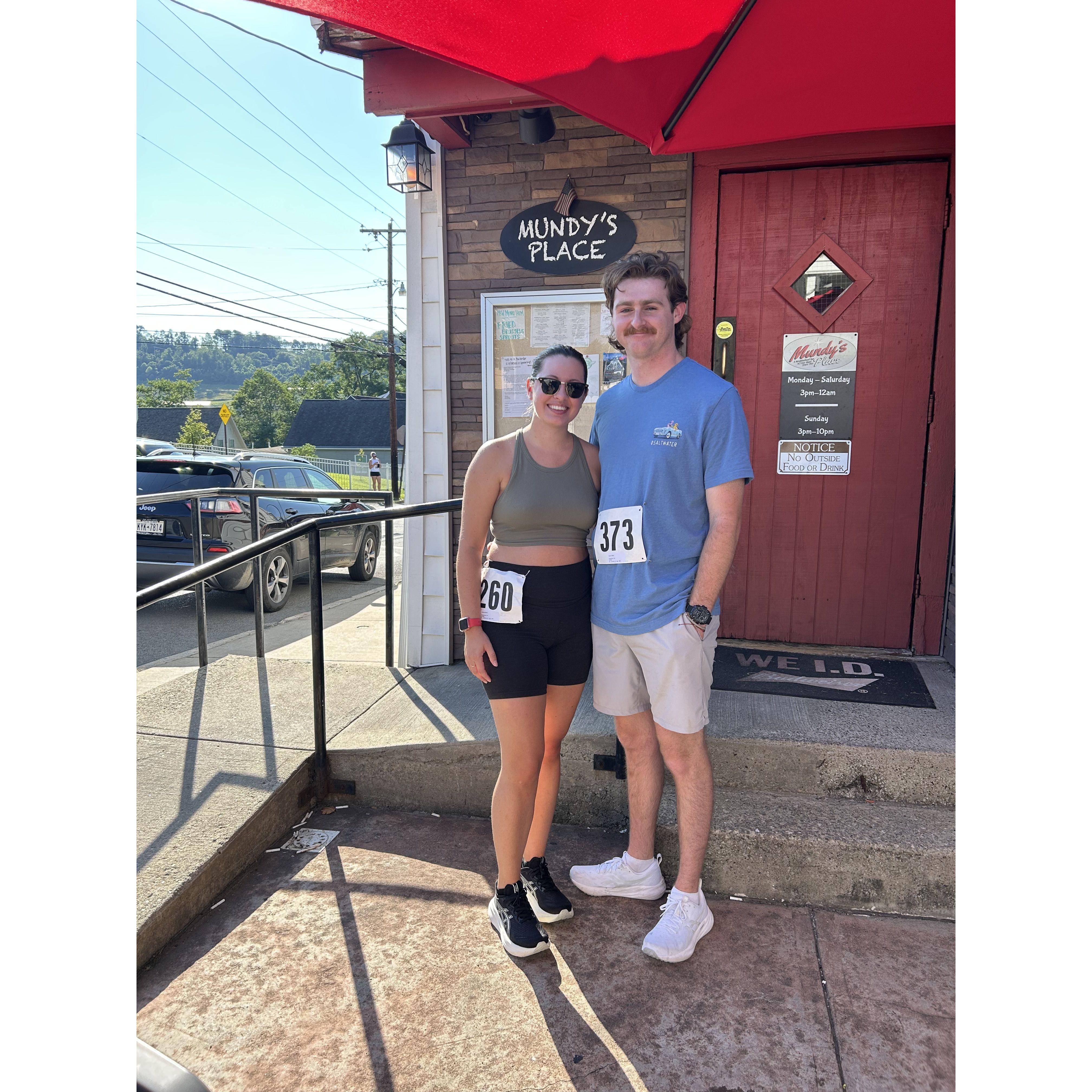 Running in the Mundy's Place 5k benefiting the local special olympics!