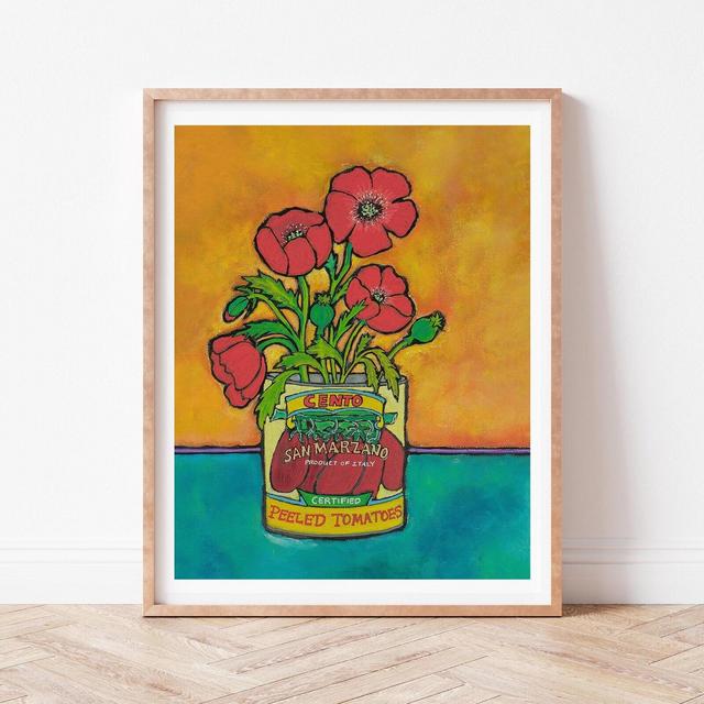 Poppies Art, Italy Print, Italian Kitchen Wall Decor, Gift for Italian, Cento Food Art, San Marzano Tomatoes, Italian Themed Gift, tomato