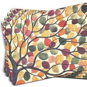 Pimpernel Dancing Branches Set of 4 Cork Back Durable Placemats