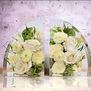 Preserved Floral Bookends