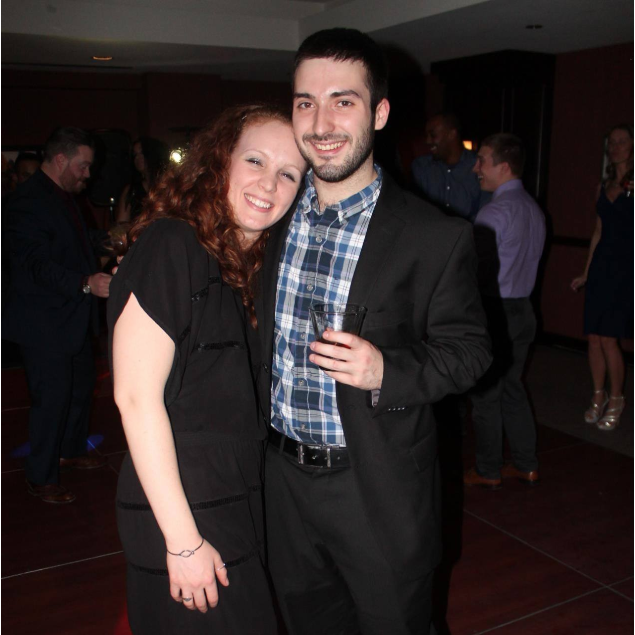 December 2015 at a holiday party.