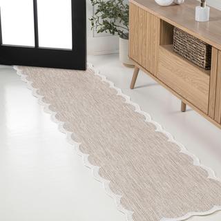Alice Two-Tone Scalloped Indoor/Outdoor Runner