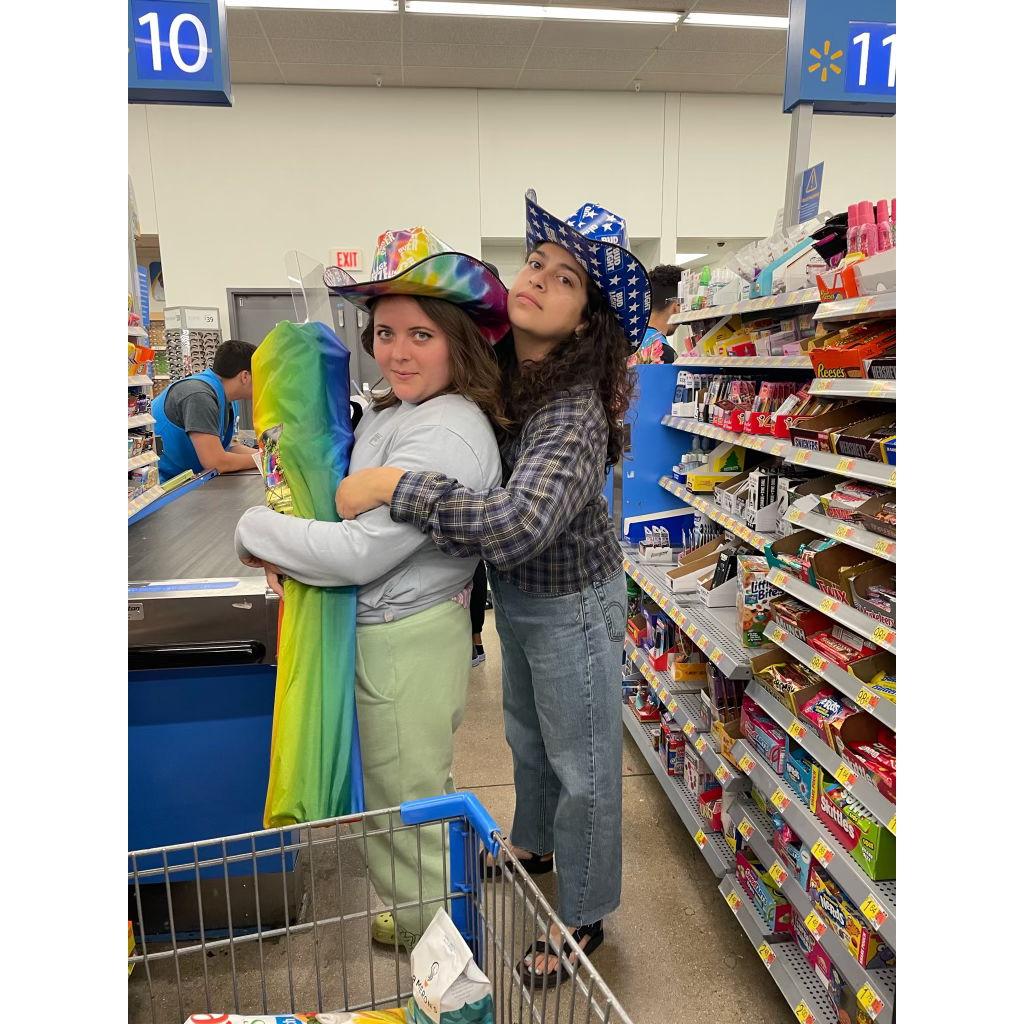 leaning into the rainbow theme for our first camping trip as girlfriends