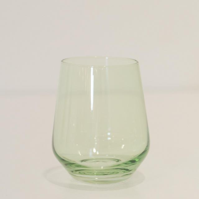 Estelle Colored Wine Stemless - Set of 6, Mint Green