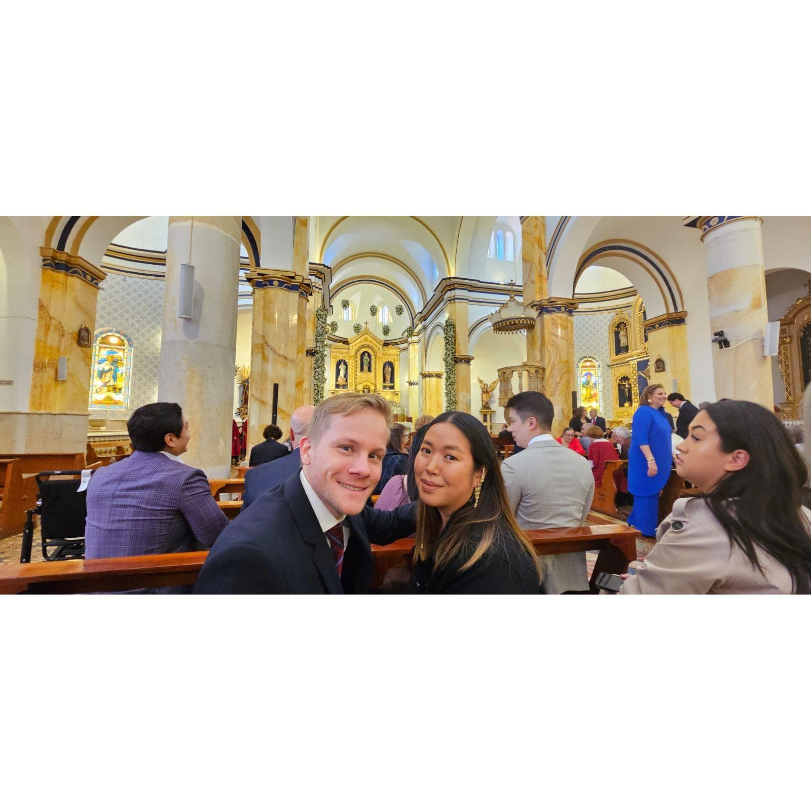 Going to our second wedding together.