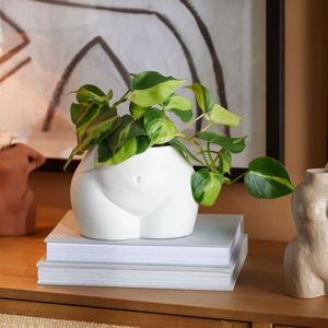 White Ceramic Femme Hips Planter