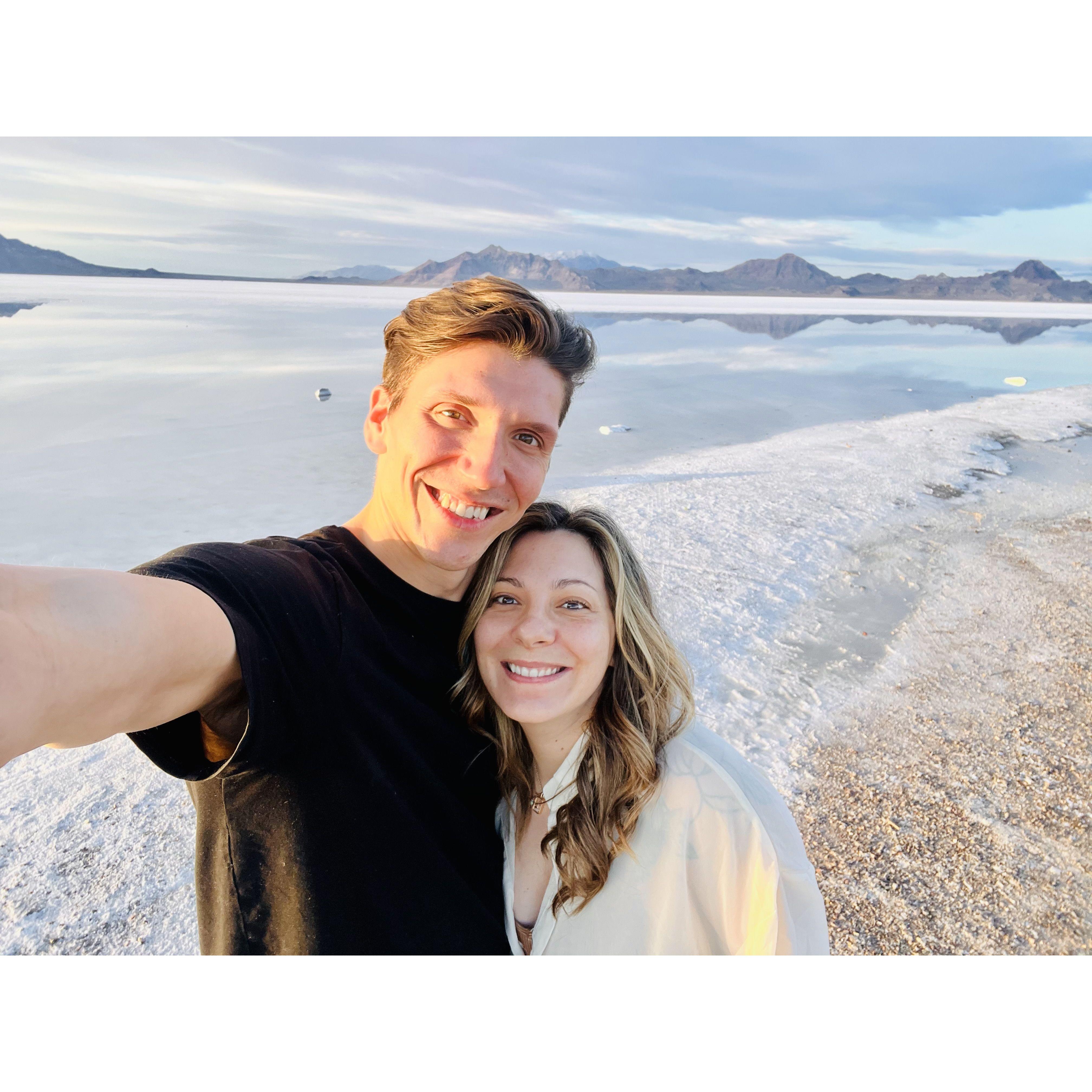 Loads of salt! Bonneville Salt Flats, Utah was one of our first stops leaving Colorado to head west roadtripping.