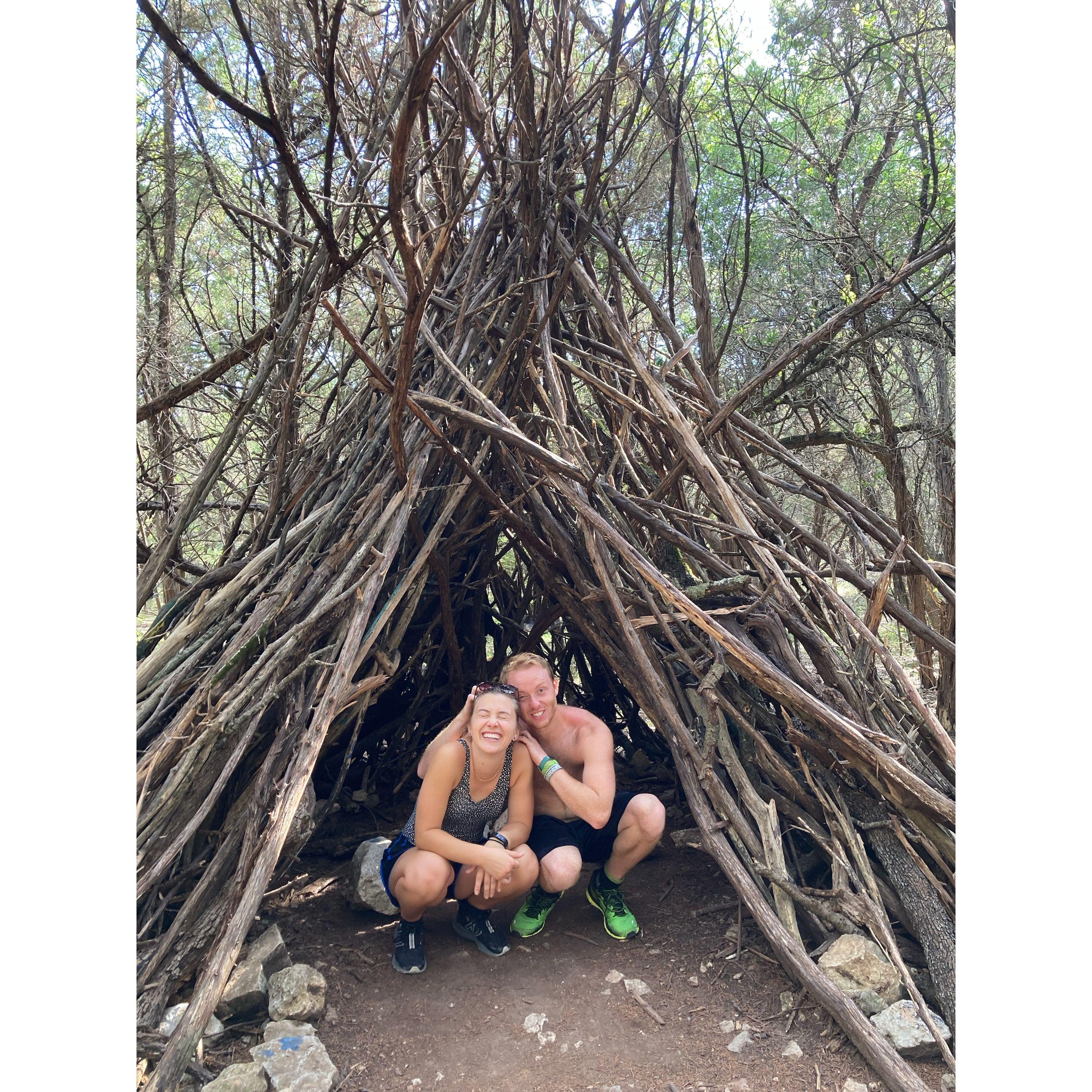First hike at Twin Falls where Tay later proposes to Beka!