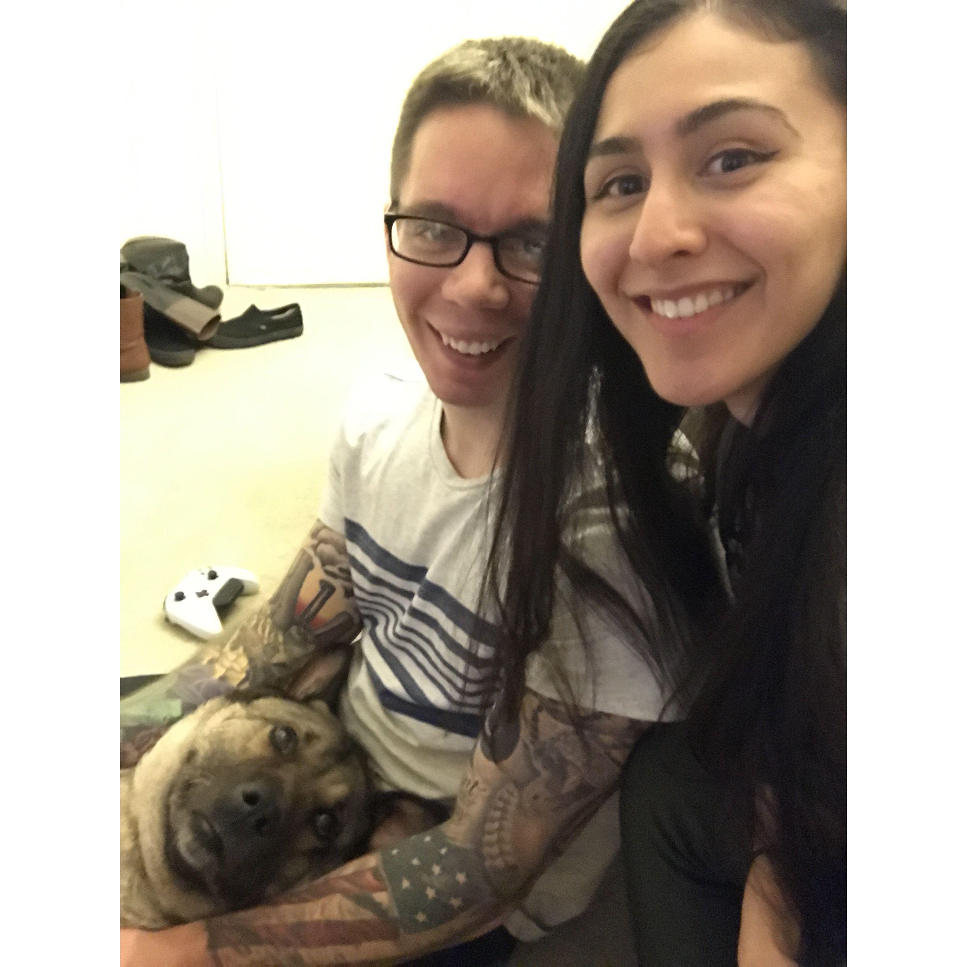 Vinny could be very sweet, but it became quickly apparent that he had serious aggressive tendencies to most people, especially strangers. He was also very jealous and did not accept Xiomara