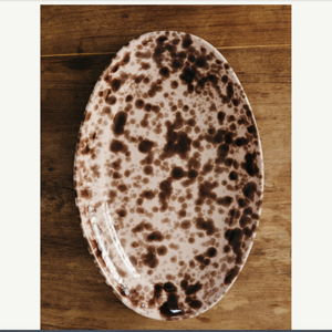 Ceramic Splatter Medium Oval Plate