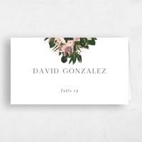 White Wedding Place Card - Bloomsbury