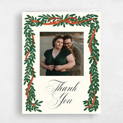 Light Butter, Beige Wedding Thank You - Crosby Photo