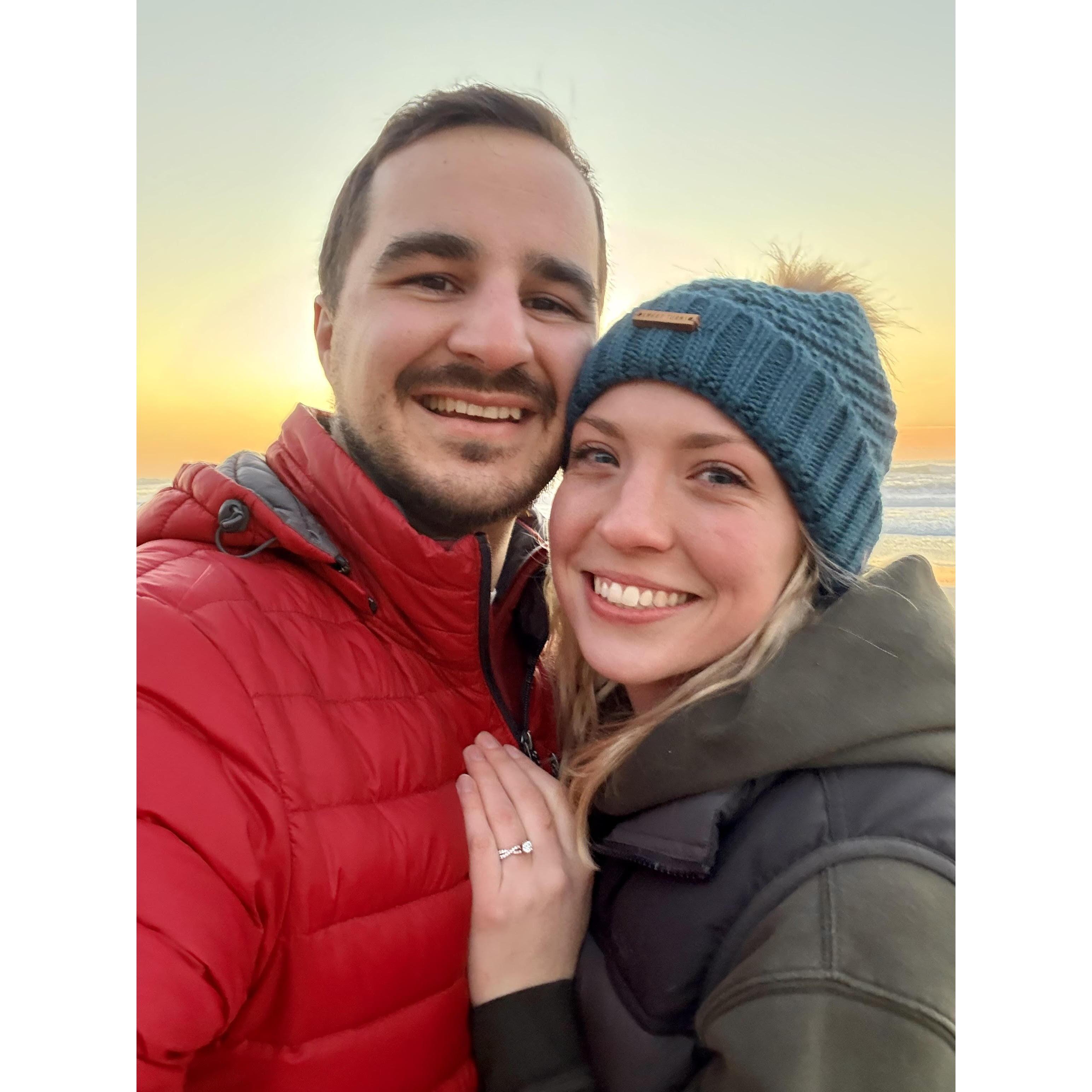 Long story short, our love grew and here we are the evening we got engaged!