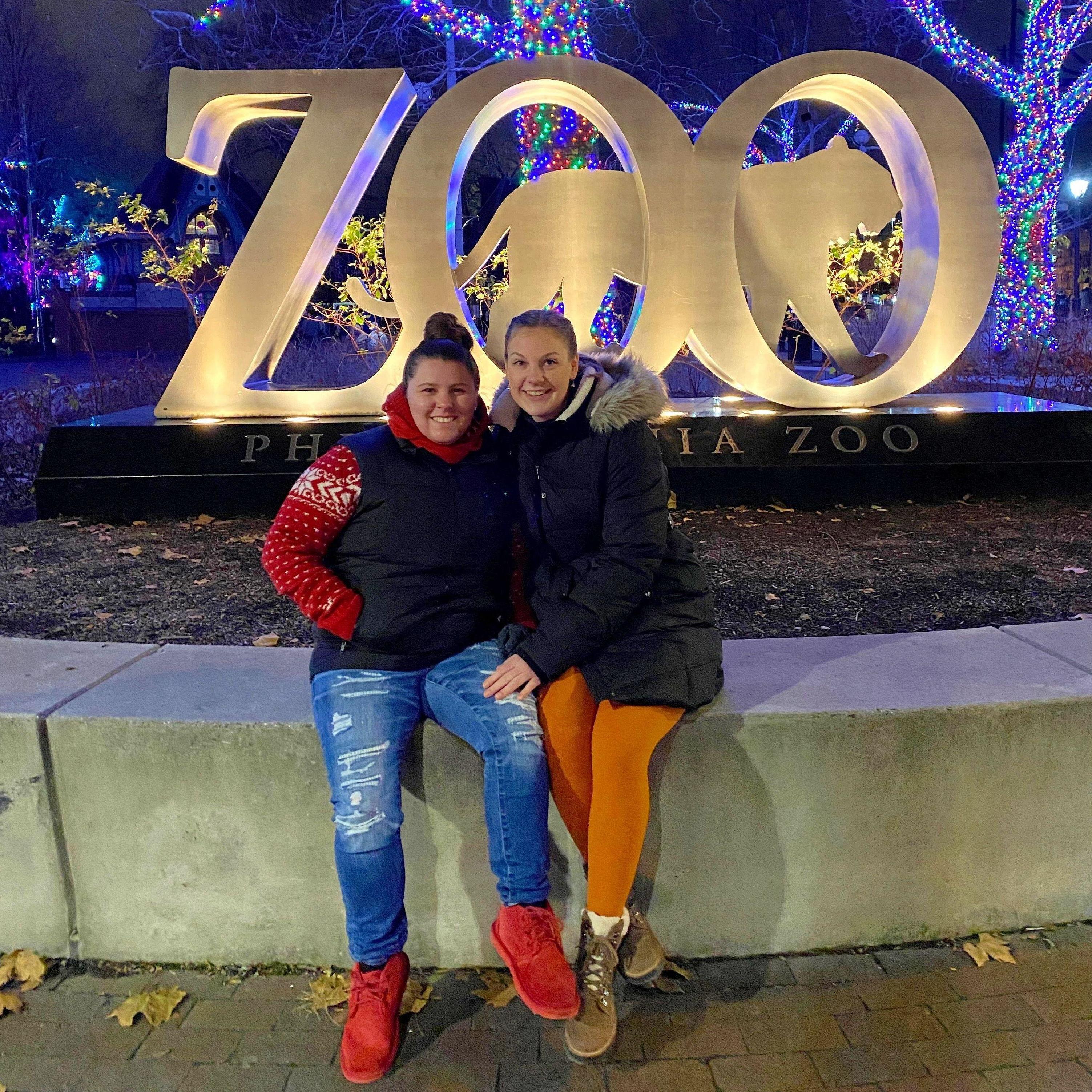 Christmas lights at the Philly Zoo